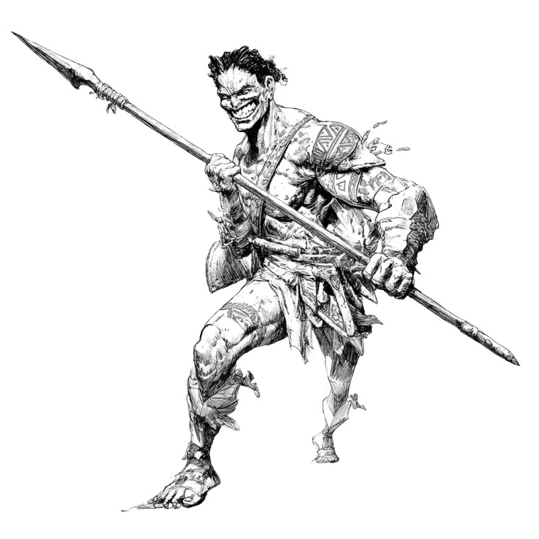Gritty Gladiator Illustration Vinyl Car Decal Sticker – Waterproof & UV-Resistant 3.4133333333333336"