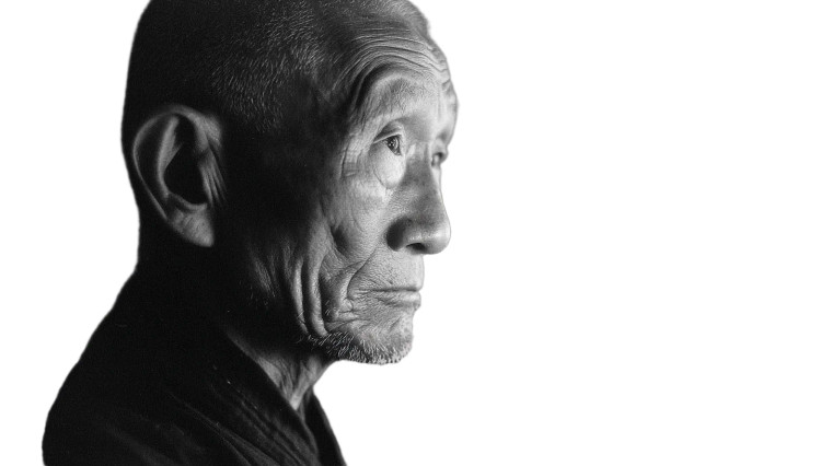 Elderly Man With Candle Vinyl Car Decal Sticker – Waterproof & UV-Resistant 2.72"