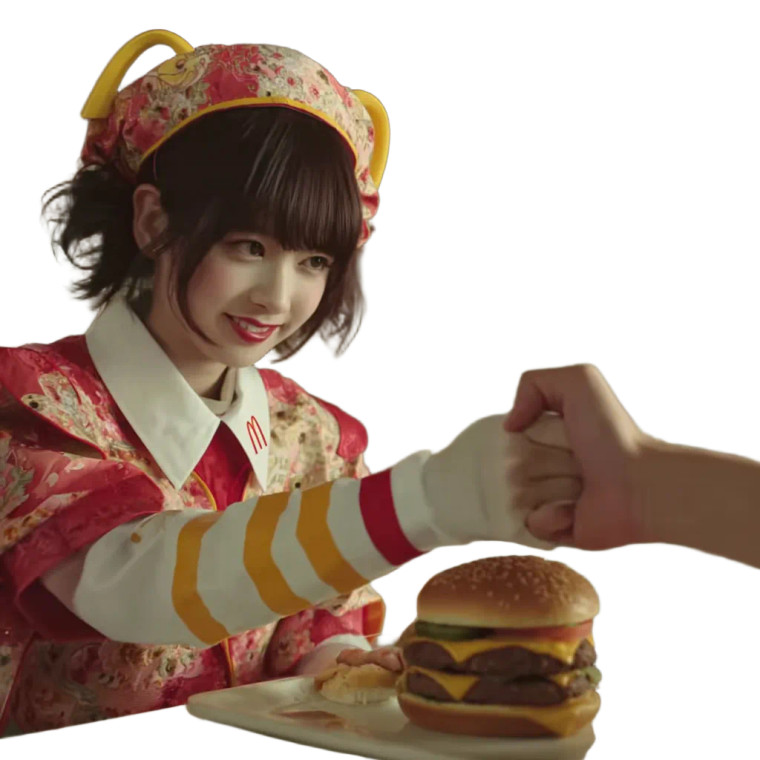 Hamburger Man Challenge Vinyl Car Decal Sticker – Waterproof & UV-Resistant 3.4133333333333336"