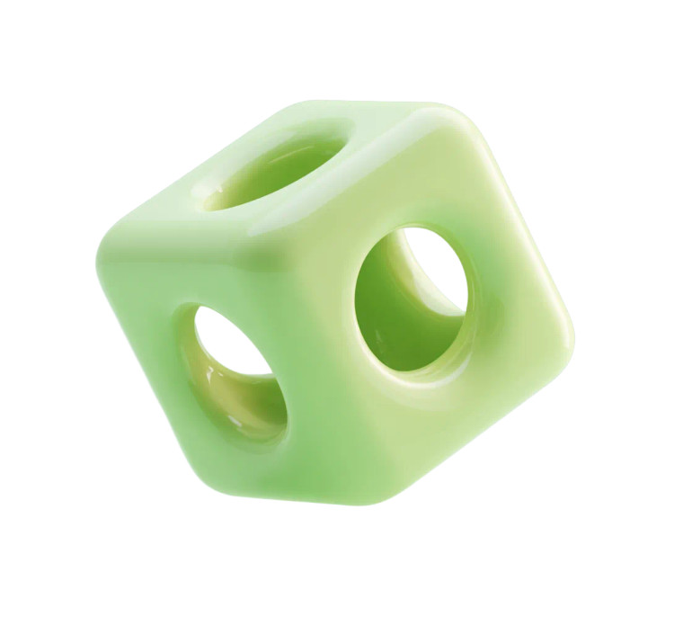 Abstract Green Cube Vinyl Car Decal Sticker – Waterproof & UV-Resistant 3.4133333333333336"
