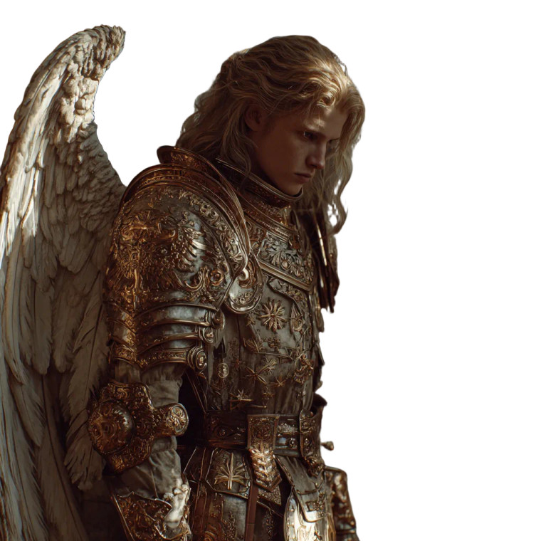 Archangel Gabriel Portrait V3 Vinyl Car Decal Sticker – Waterproof & UV-Resistant 3.4133333333333336"