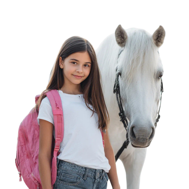 Girl With Unicorn V9 Vinyl Car Decal Sticker – Waterproof & UV-Resistant 3.4133333333333336"