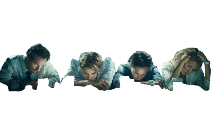 Exhausted Office Workers Vinyl Car Decal Sticker – Waterproof & UV-Resistant 2.72"