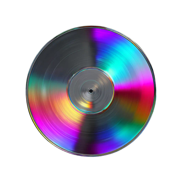 Holographic Vinyl Record Vinyl Car Decal Sticker – Waterproof & UV-Resistant 3.4133333333333336"