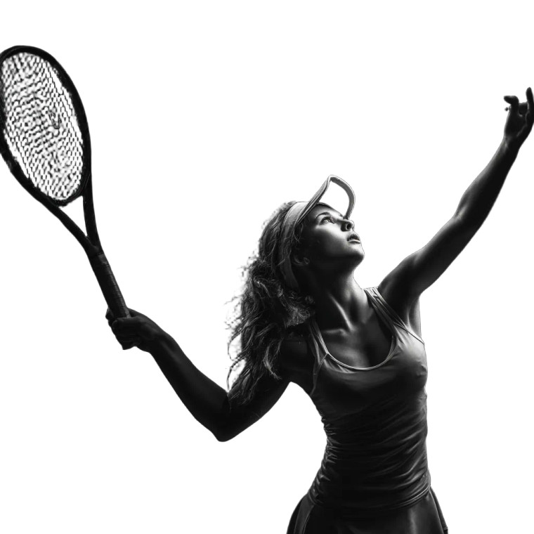 Tennis Player Serving V2 Vinyl Car Decal Sticker – Waterproof & UV-Resistant 6.826666666666667"