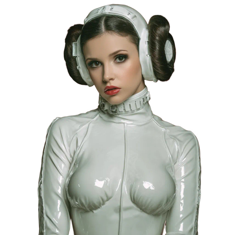 Princess Leia Latex Vinyl Car Decal Sticker – Waterproof & UV-Resistant 3.4133333333333336"