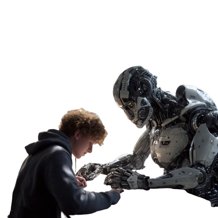 Evil Robot Classroom Vinyl Car Decal Sticker – Waterproof & UV-Resistant 3.4133333333333336"