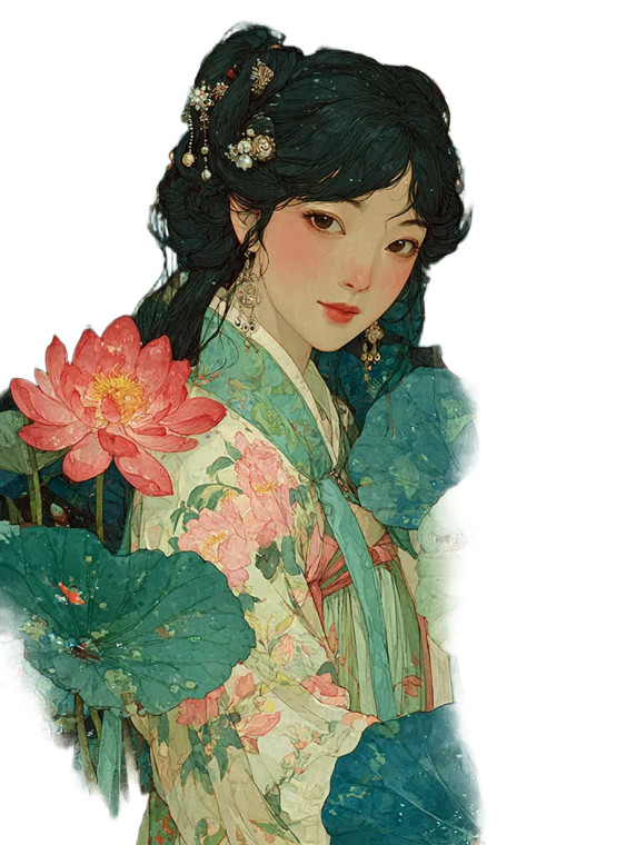 Graceful Hanfu Dancer V3 Vinyl Car Decal Sticker – Waterproof & UV-Resistant 4.1066666666666665"