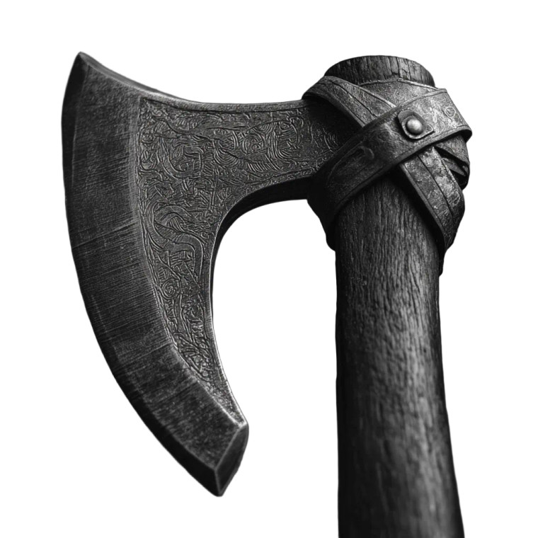 Viking Warrior'S Ax Vinyl Car Decal Sticker – Waterproof & UV-Resistant 3.4133333333333336"