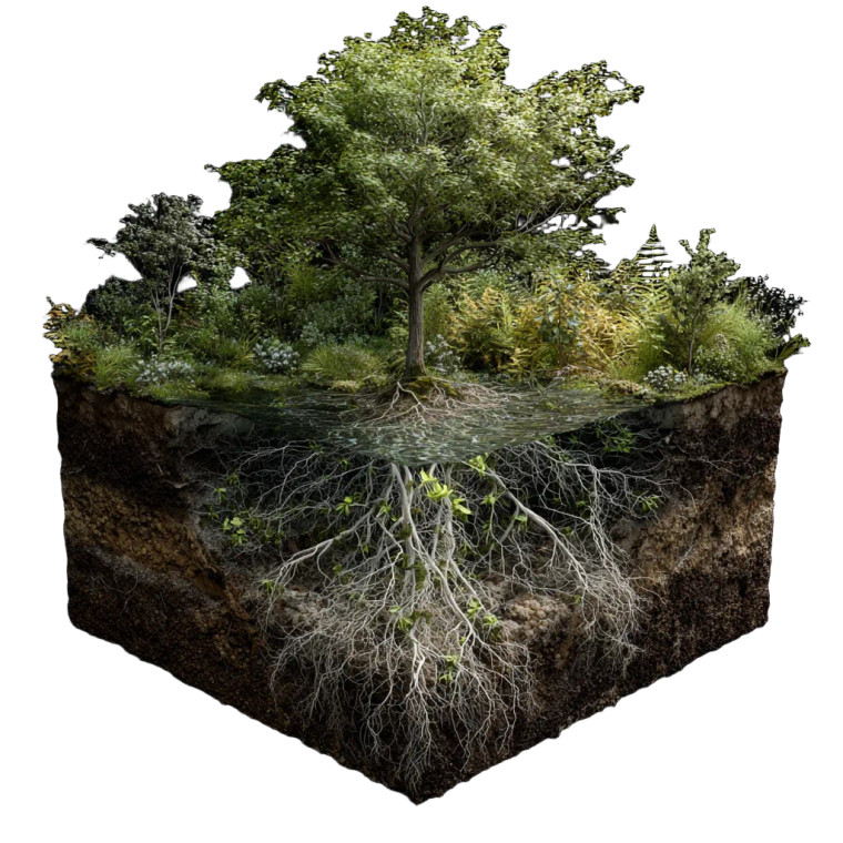 Deep Plant Roots Vinyl Car Decal Sticker – Waterproof & UV-Resistant 3.4133333333333336"