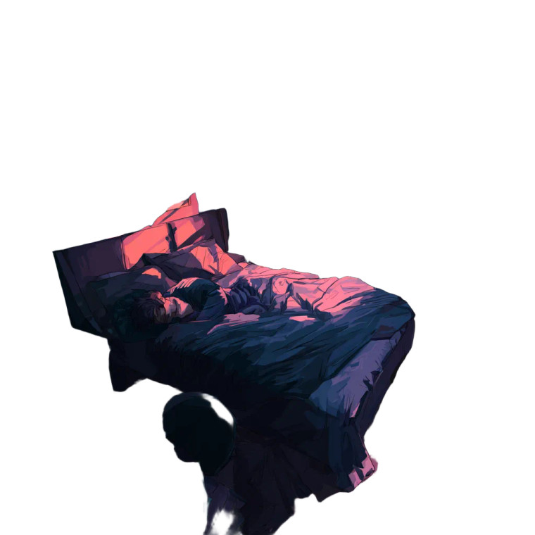 Sleeping Person V4 Vinyl Car Decal Sticker – Waterproof & UV-Resistant 3.4133333333333336"