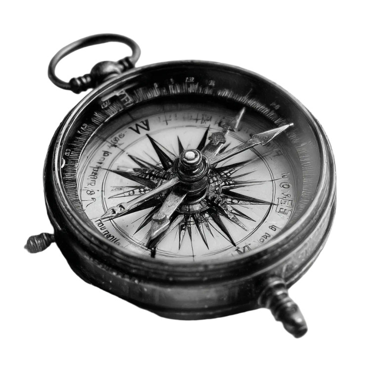 Realistic Compass Design Vinyl Car Decal Sticker – Waterproof & UV-Resistant 6.826666666666667"