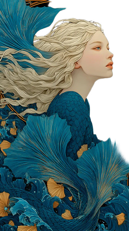 Stunning Blonde Mermaid Vinyl Car Decal Sticker – Waterproof & UV-Resistant 9.706666666666667"