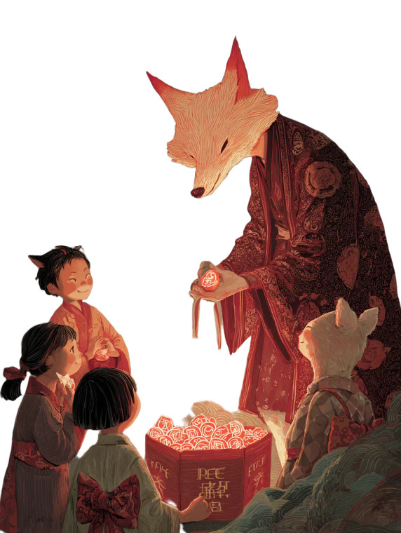 Fox In Robe Vinyl Car Decal Sticker – Waterproof & UV-Resistant 4.1066666666666665"