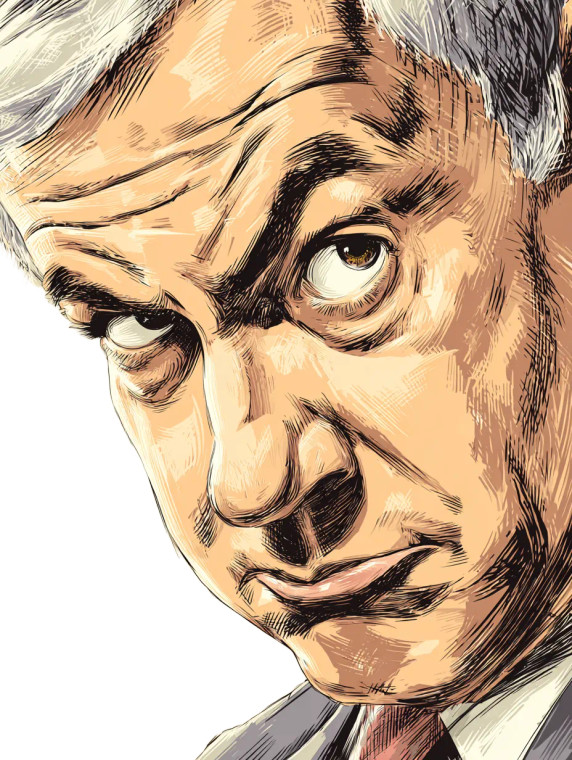 Anime Netanyahu Portrait Vinyl Car Decal Sticker – Waterproof & UV-Resistant 4.1066666666666665"