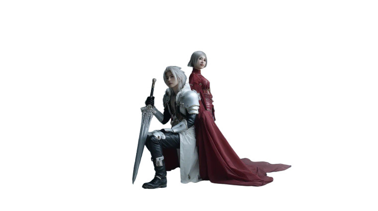 Final Fantasy Cosplayers Vinyl Car Decal Sticker – Waterproof & UV-Resistant 2.72"