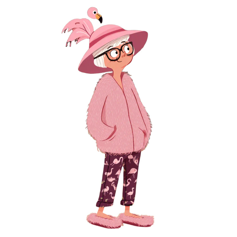 Happy Cartoon Grandma Vinyl Car Decal Sticker – Waterproof & UV-Resistant 3.4133333333333336"