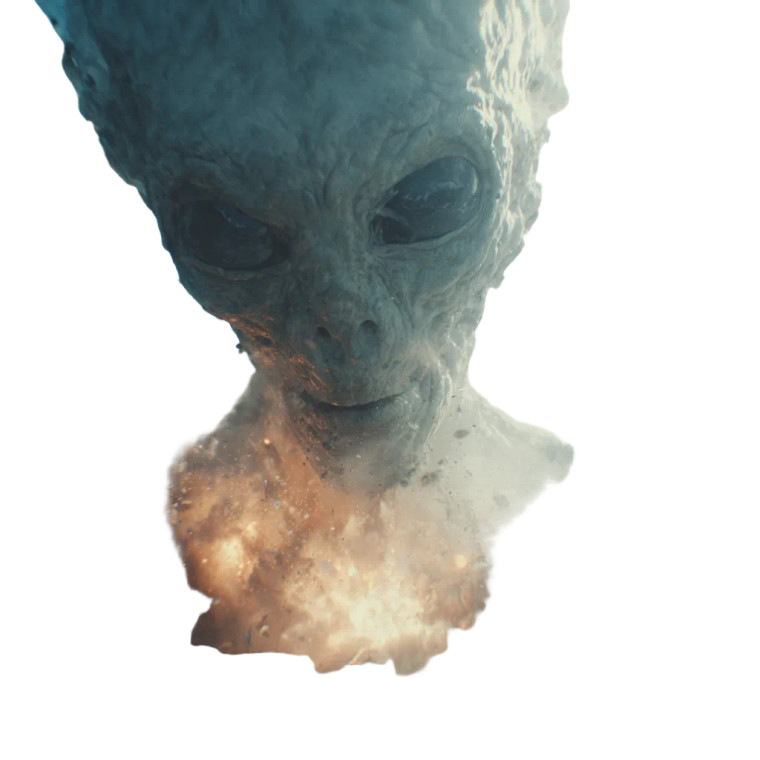 Giant Grey Alien Vinyl Car Decal Sticker – Waterproof & UV-Resistant 6.826666666666667"