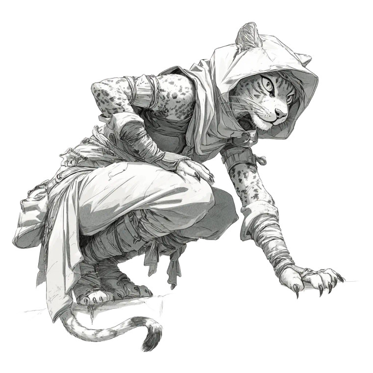 Snow Leopard Monk V2 Vinyl Car Decal Sticker – Waterproof & UV-Resistant 3.4133333333333336"