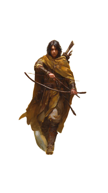 Golden Cloak Hunter Vinyl Car Decal Sticker – Waterproof & UV-Resistant 4.8533333333333335"