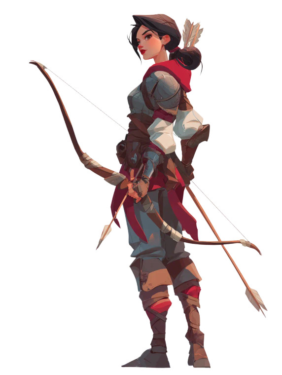 Fantasy Female Archer V2 Vinyl Car Decal Sticker – Waterproof & UV-Resistant 8.213333333333333"