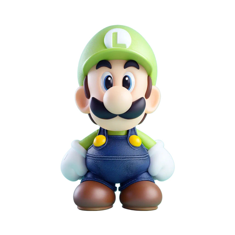 3D Style Luigi Vinyl Car Decal Sticker – Waterproof & UV-Resistant 3.4133333333333336"