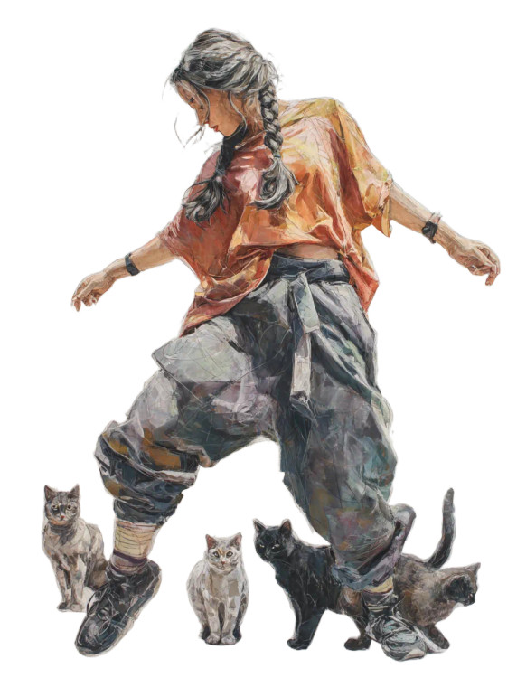 Dancing With Cats Vinyl Car Decal Sticker – Waterproof & UV-Resistant 8.213333333333333"