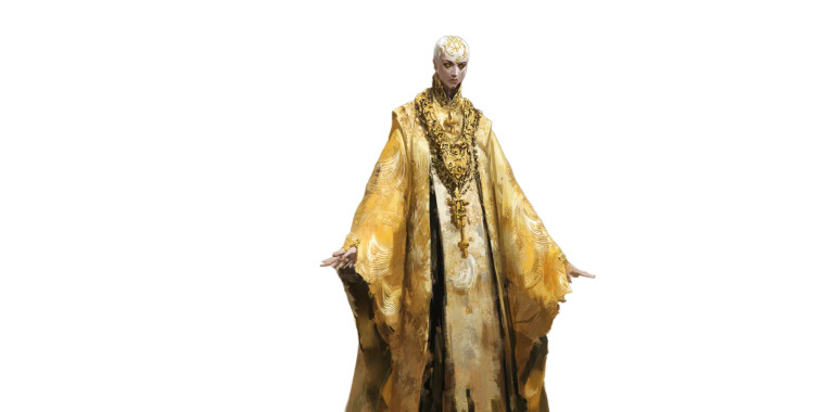 Evil Gold Cleric Vinyl Car Decal Sticker – Waterproof & UV-Resistant 2.56"