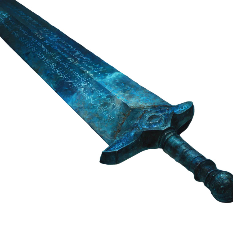 Magic Greatsword Vinyl Car Decal Sticker – Waterproof & UV-Resistant 3.4133333333333336"