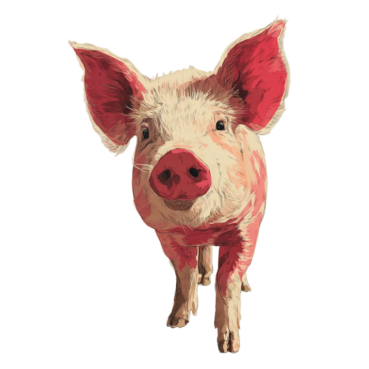 Pig V21 Vinyl Car Decal Sticker – Waterproof & UV-Resistant 3.4133333333333336"