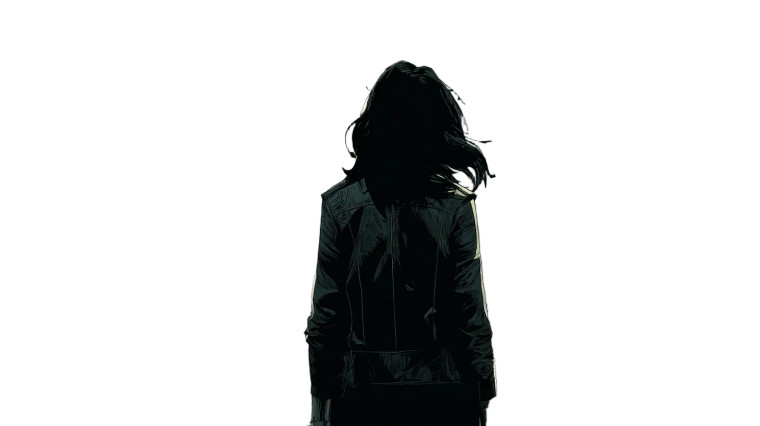 Girl In Black Vinyl Car Decal Sticker – Waterproof & UV-Resistant 5.4