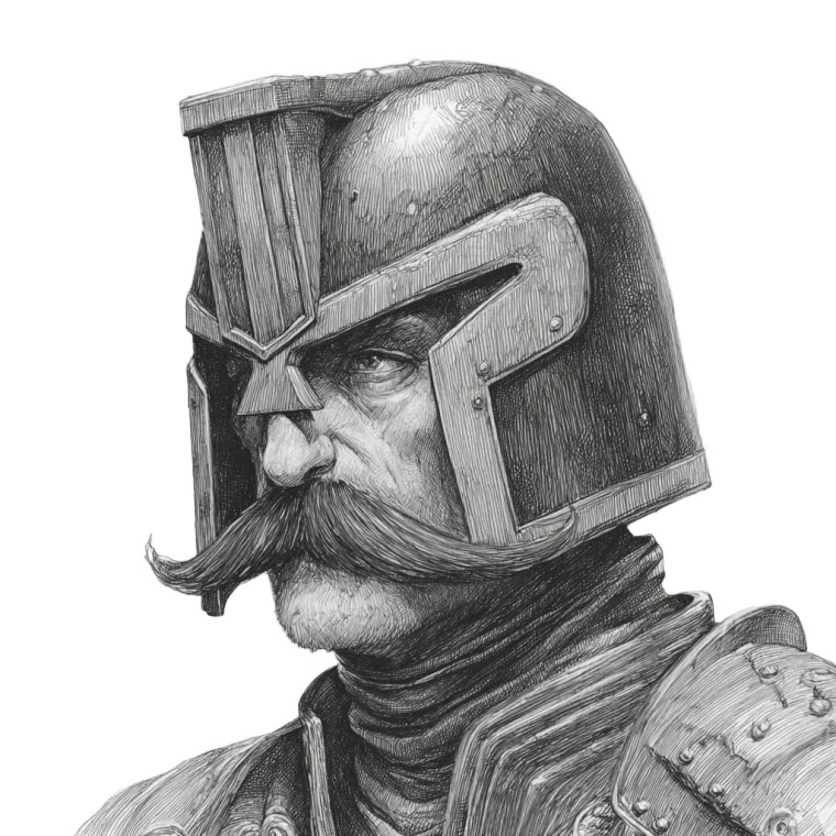 Gothic Dredd Knight Vinyl Car Decal Sticker – Waterproof & UV-Resistant 3.4133333333333336"