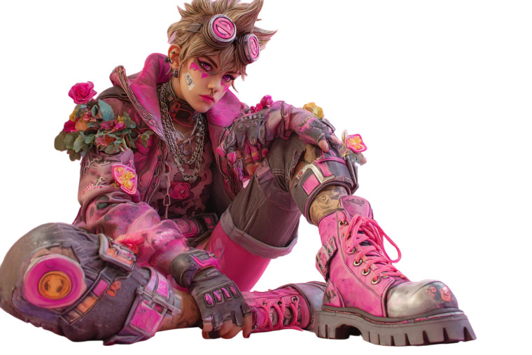 Kawaii Grunge Junkrat Vinyl Car Decal Sticker – Waterproof & UV-Resistant 2.986666666666667"
