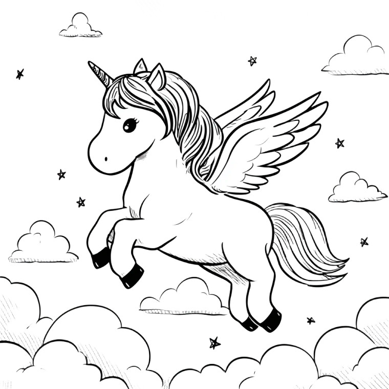 Flying Unicorn V5 Vinyl Car Decal Sticker – Waterproof & UV-Resistant 3.4133333333333336"