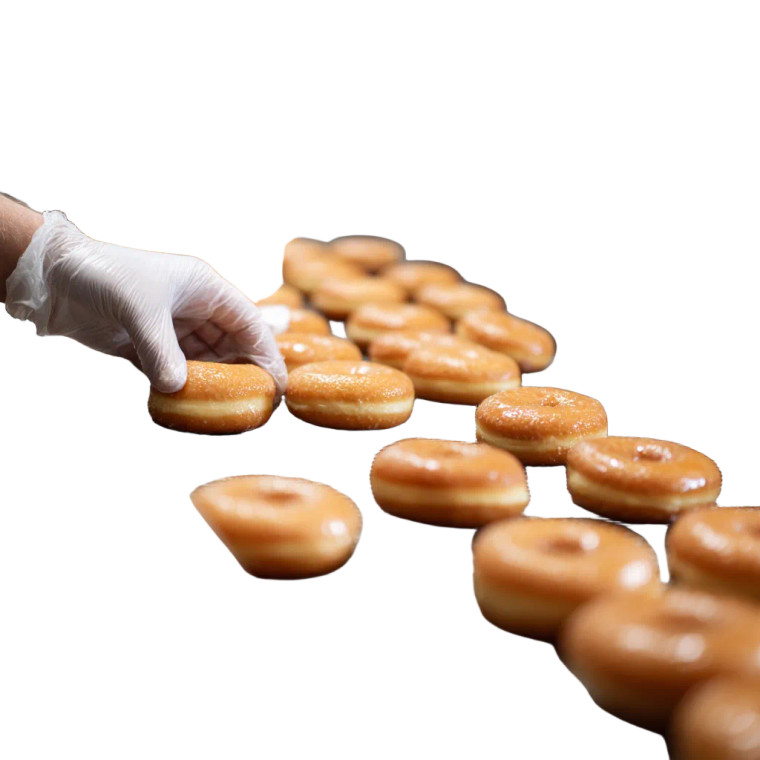 Hand Picking Doughnut Vinyl Car Decal Sticker – Waterproof & UV-Resistant 3.4133333333333336"