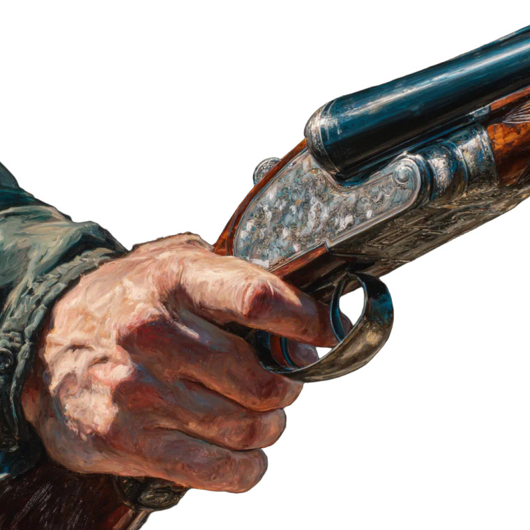 Gripping Shotgun Hand Vinyl Car Decal Sticker – Waterproof & UV-Resistant 3.4133333333333336"