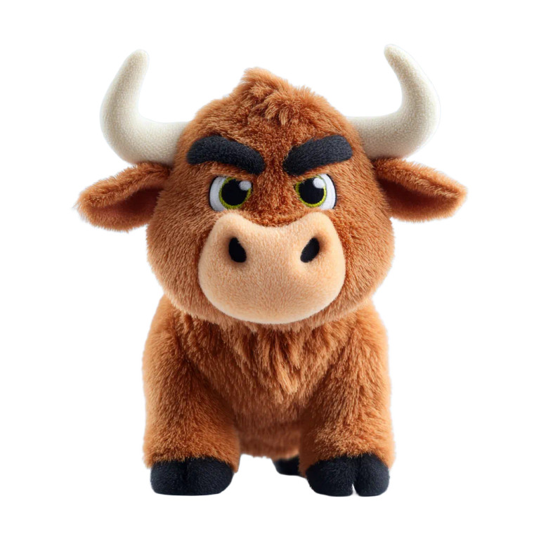 Bull Plush Toy Vinyl Car Decal Sticker – Waterproof & UV-Resistant 3.4133333333333336"