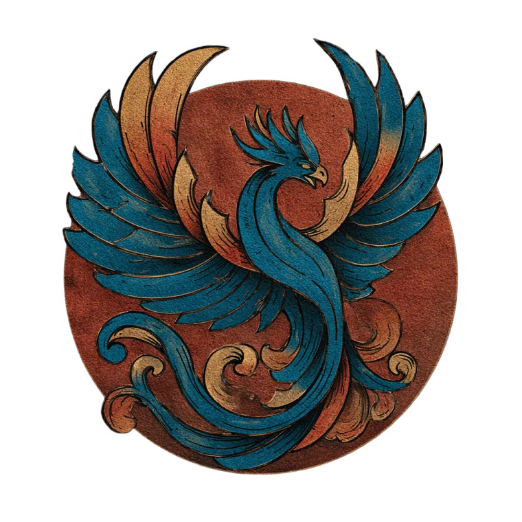 Flame Phoenix Logo Vinyl Car Decal Sticker – Waterproof & UV-Resistant 6.826666666666667"