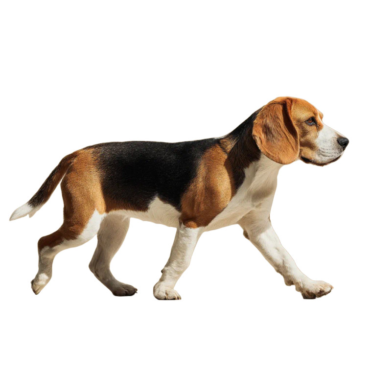 Walking Beagle Vinyl Car Decal Sticker – Waterproof & UV-Resistant 3.4133333333333336"