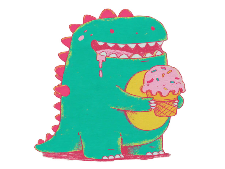 Vintage Dino Mascot V2 Vinyl Car Decal Sticker – Waterproof & UV-Resistant 6.1866666666666665"