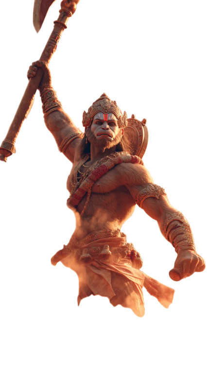 Hanuman Ji Leading Vinyl Car Decal Sticker – Waterproof & UV-Resistant 4.8533333333333335"