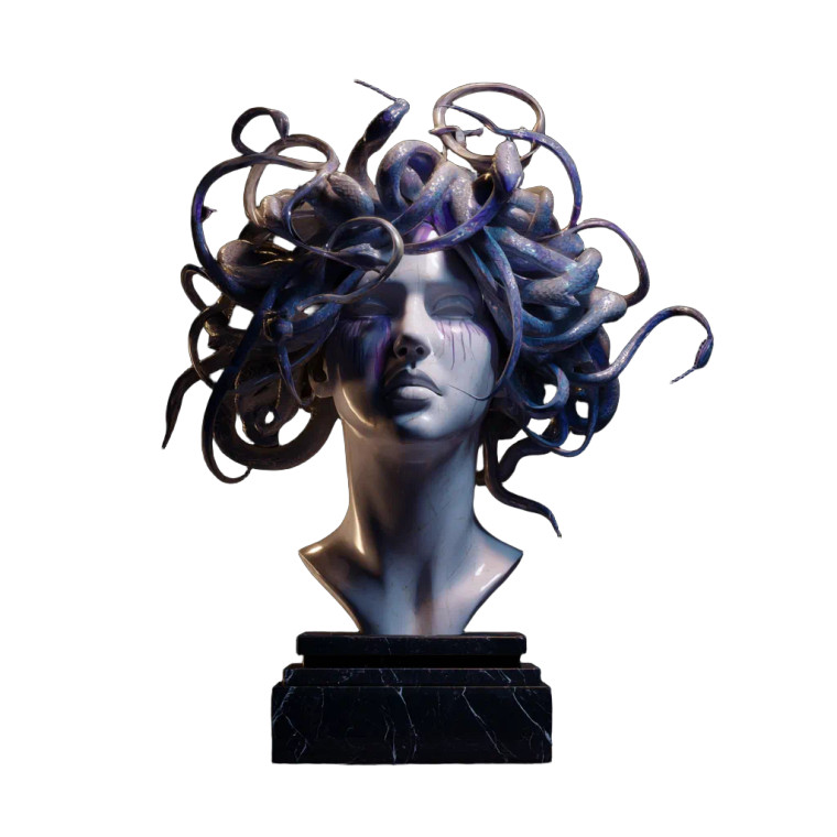 Emotional Medusa Vinyl Car Decal Sticker – Waterproof & UV-Resistant 3.4133333333333336"