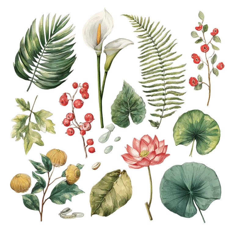 Botanical Illustration V9 Vinyl Car Decal Sticker – Waterproof & UV-Resistant 6.826666666666667"