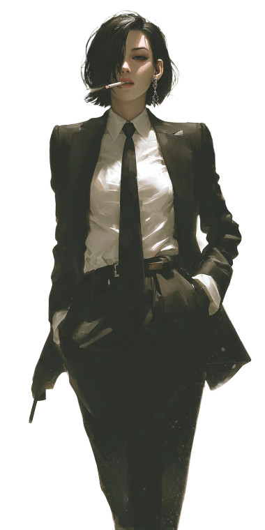 Cool Detective Woman Vinyl Car Decal Sticker – Waterproof & UV-Resistant 5.12"