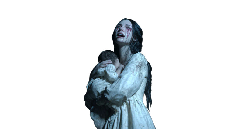 Ghostly Mourning Mother Vinyl Car Decal Sticker – Waterproof & UV-Resistant 2.72"