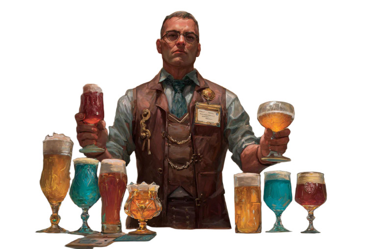 Beer Serving Guy Vinyl Car Decal Sticker – Waterproof & UV-Resistant 2.986666666666667"