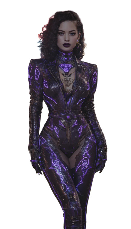Cyberpunk Beauty Portrait V3 Vinyl Car Decal Sticker – Waterproof & UV-Resistant 4.8533333333333335"