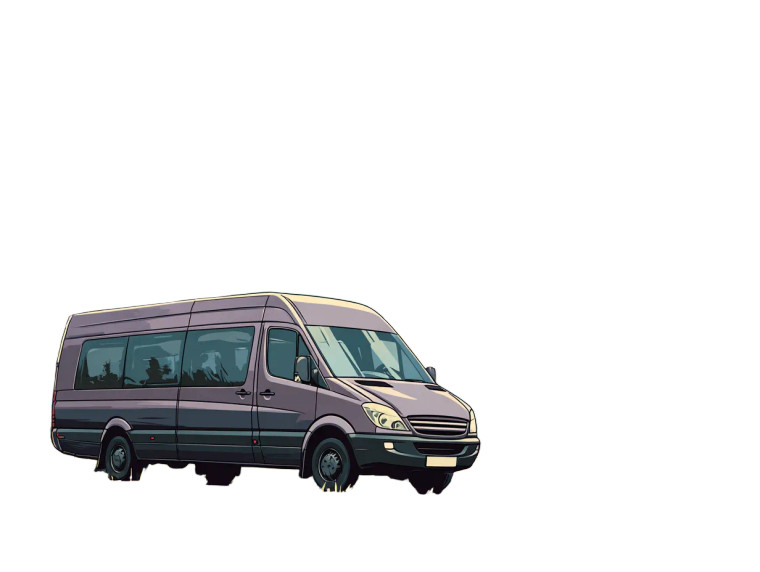 Modern Minibus Vinyl Car Decal Sticker – Waterproof & UV-Resistant 3.0933333333333333"