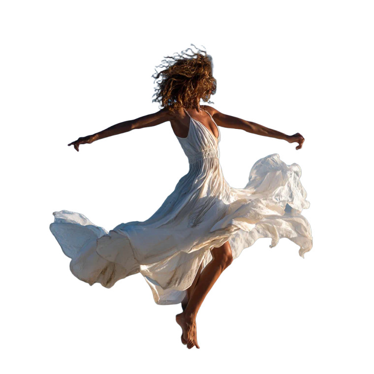 Dancing Beach Woman V2 Vinyl Car Decal Sticker – Waterproof & UV-Resistant 3.4133333333333336"