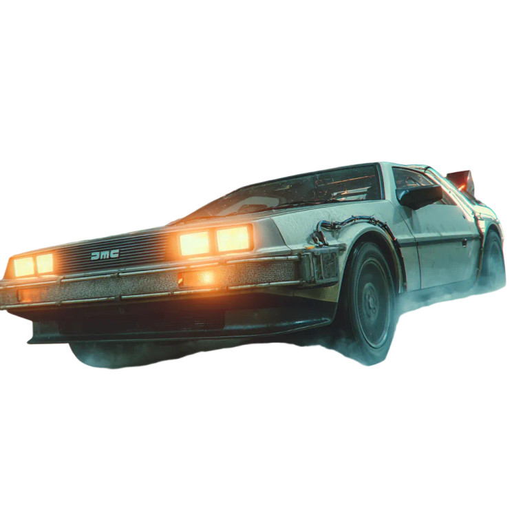 Delorean Time Machine Vinyl Car Decal Sticker – Waterproof & UV-Resistant 3.4133333333333336"